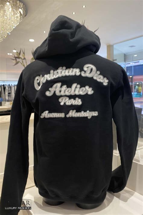 christian dior grey hoodie|christian dior atelier hoodie.